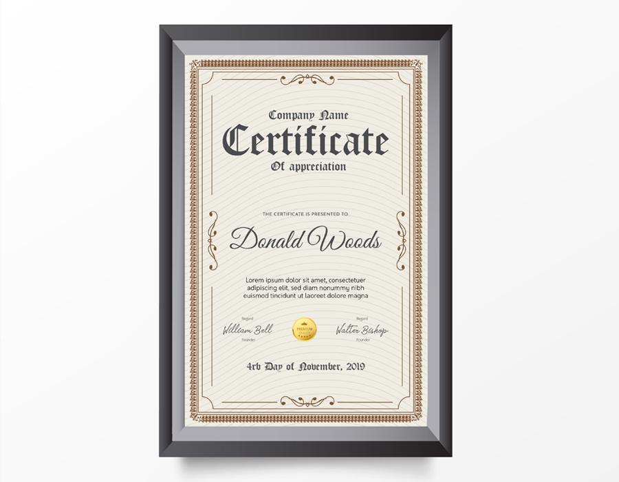 Certificate Frames